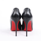 Christian Louboutin Eloise 100 Napa Shiny Heels in Black, Size 38 EU