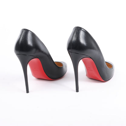 Christian Louboutin Eloise 100 Napa Shiny Heels in Black, Size 38 EU