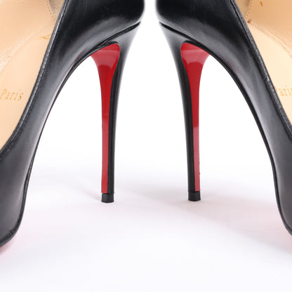 Christian Louboutin Eloise 100 Napa Shiny Heels in Black, Size 38 EU