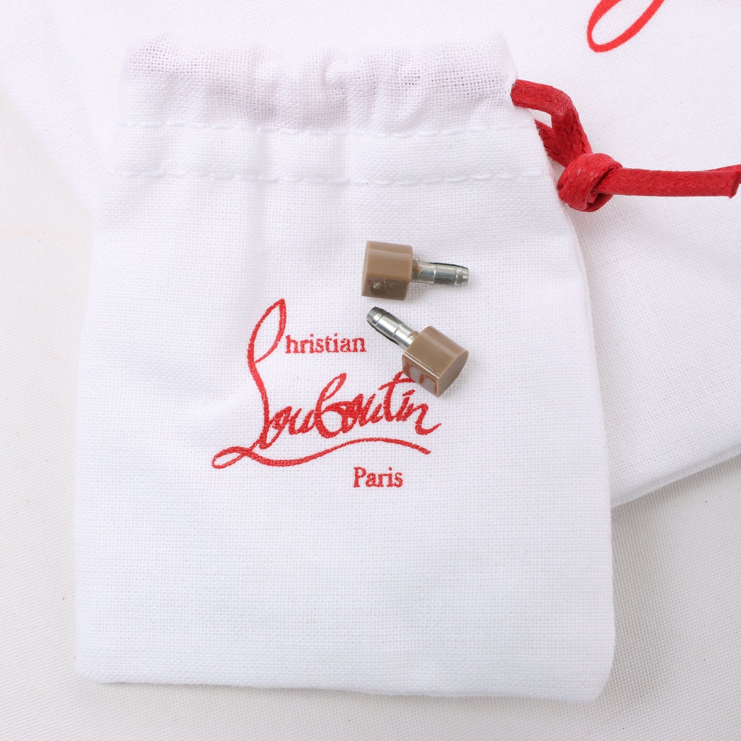 Christian Louboutin Iriza 85 Lederabsätze in Bianco, Größe 41 EU