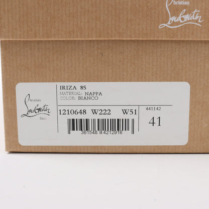 Christian Louboutin Iriza 85 Lederabsätze in Bianco, Größe 41 EU