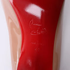 Christian Louboutin Kate 120 Patent Leather Heels in Beige, Size EU 41