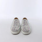 Christian Louboutin Aurora Studs Get Swarovski Slip-on in White, Size 44.5 EU