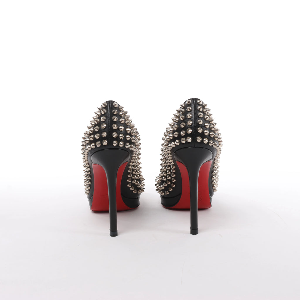 Christian Louboutin Pigalle Spike Studs Leather Pumps in Black, Size EU 36