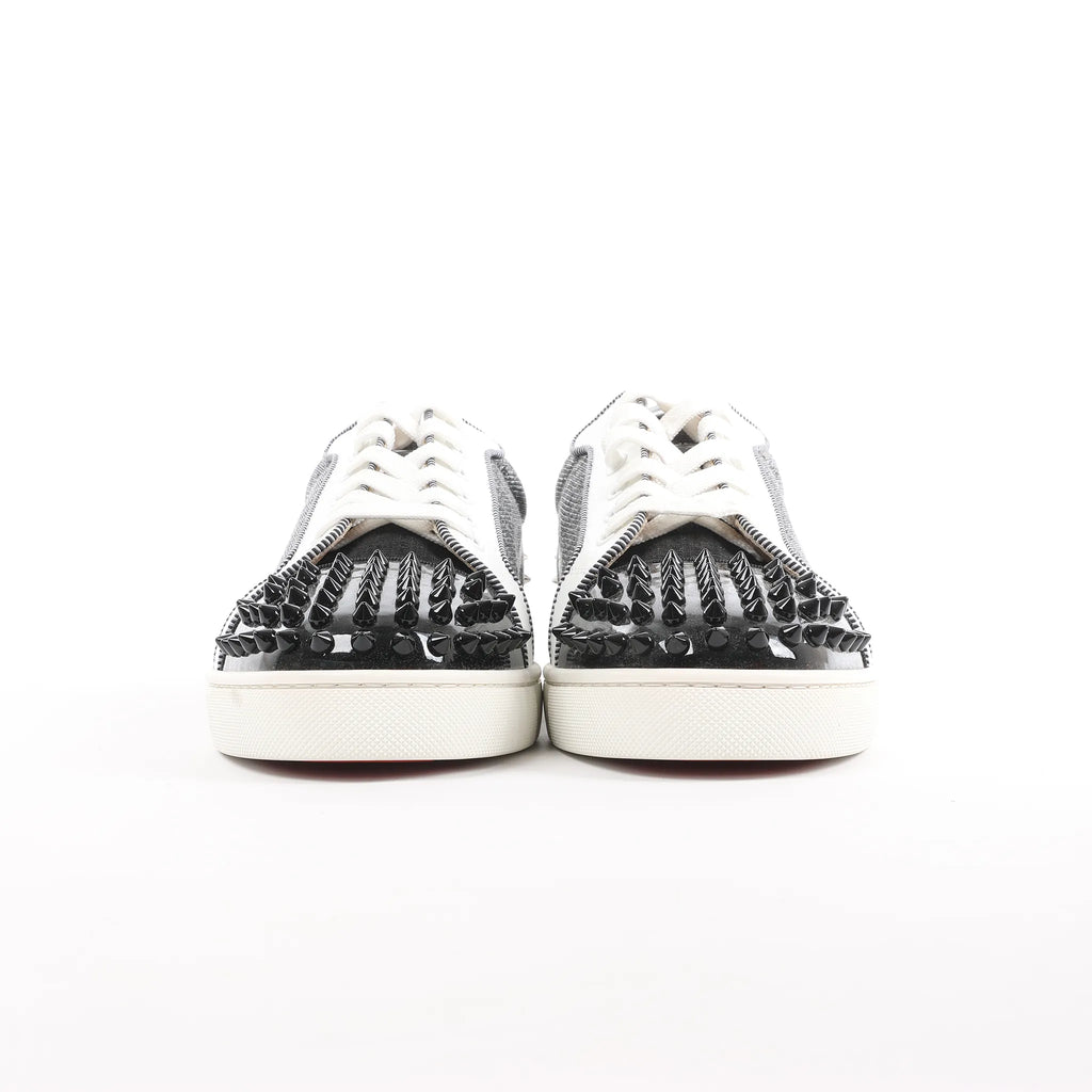 Christian Louboutin Seavaste 2 Orlato Spiked Leather Casual Sneakers in Gray, Size 41 EU