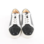 Christian Louboutin Seavaste 2 Orlato Spiked Leather Casual Sneakers in Gray, Size 41 EU