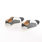 Christian Louboutin Seavaste 2 Orlato Spiked Leather Casual Sneakers in Gray, Size 41 EU