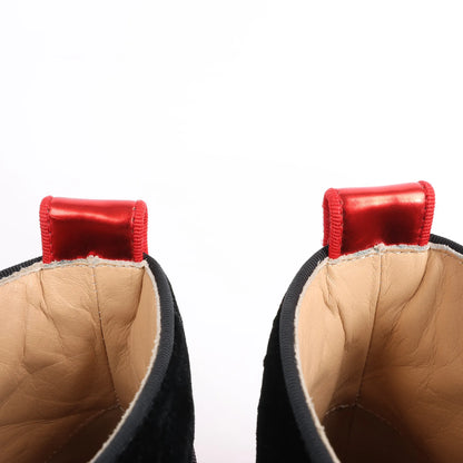 Christian Louboutin Spike Studs High-Top-Sneaker aus Ledergewebe in Schwarz, Größe 42,5 EU