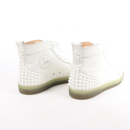 Christian Louboutin Spike Studs High-Top-Sneakers aus Leder in Weiß, Größe 42,5 EU