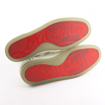 Christian Louboutin Spike Studs High-Top-Sneakers aus Leder in Weiß, Größe 42,5 EU