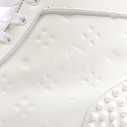 Christian Louboutin Spike Studs High-Top-Sneakers aus Leder in Weiß, Größe 42,5 EU