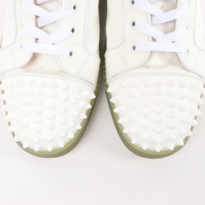Christian Louboutin Spike Studs High-Top-Sneakers aus Leder in Weiß, Größe 42,5 EU