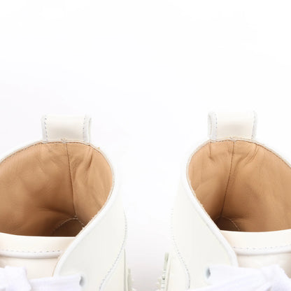 Christian Louboutin Spike Studs High-Top-Sneakers aus Leder in Weiß, Größe 42,5 EU