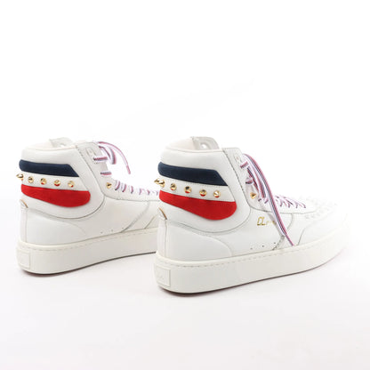 Christian Louboutin Spike Studs High-Top-Sneakers aus Leder in Weiß, Größe 42,5 EU