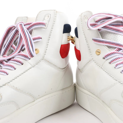 Christian Louboutin Spike Studs High-Top-Sneakers aus Leder in Weiß, Größe 42,5 EU