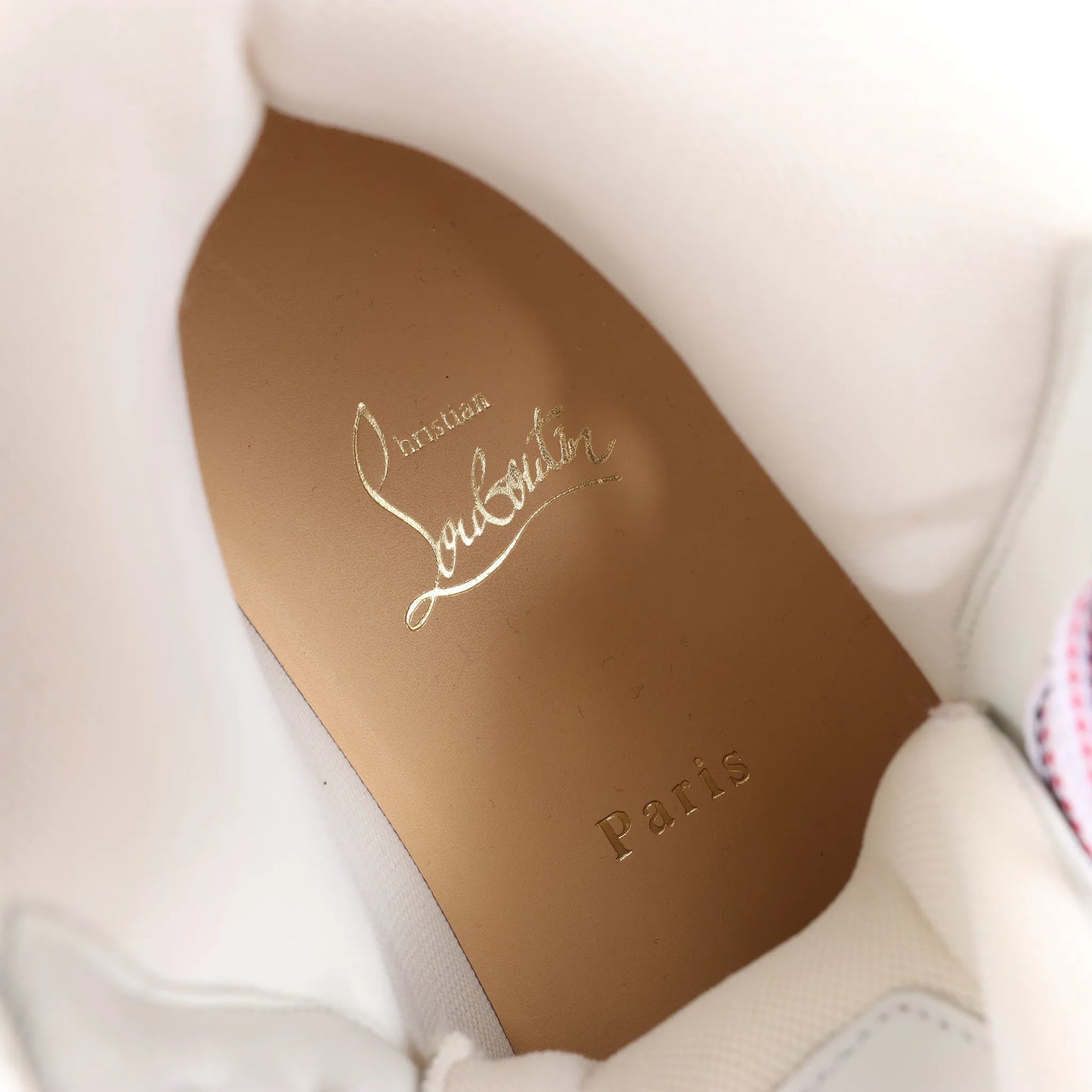 Christian Louboutin Spike Studs High-Top-Sneakers aus Leder in Weiß, Größe 42,5 EU