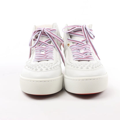 Christian Louboutin Spike Studs High-Top-Sneakers aus Leder in Weiß, Größe 42,5 EU
