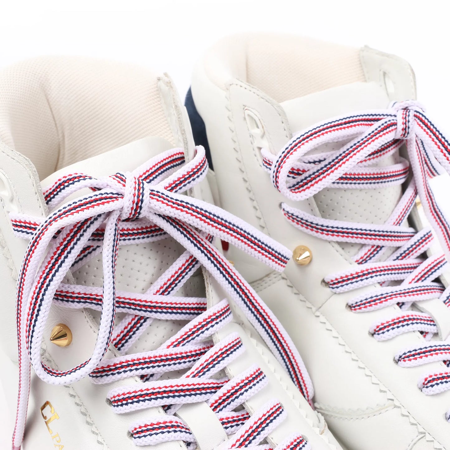 Christian Louboutin Spike Studs High-Top-Sneakers aus Leder in Weiß, Größe 42,5 EU