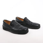 Christian Louboutin Spike Studs Leather Slip-on in Black, Size 42 EU