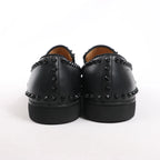 Christian Louboutin Spike Studs Leather Slip-on in Black, Size 42 EU