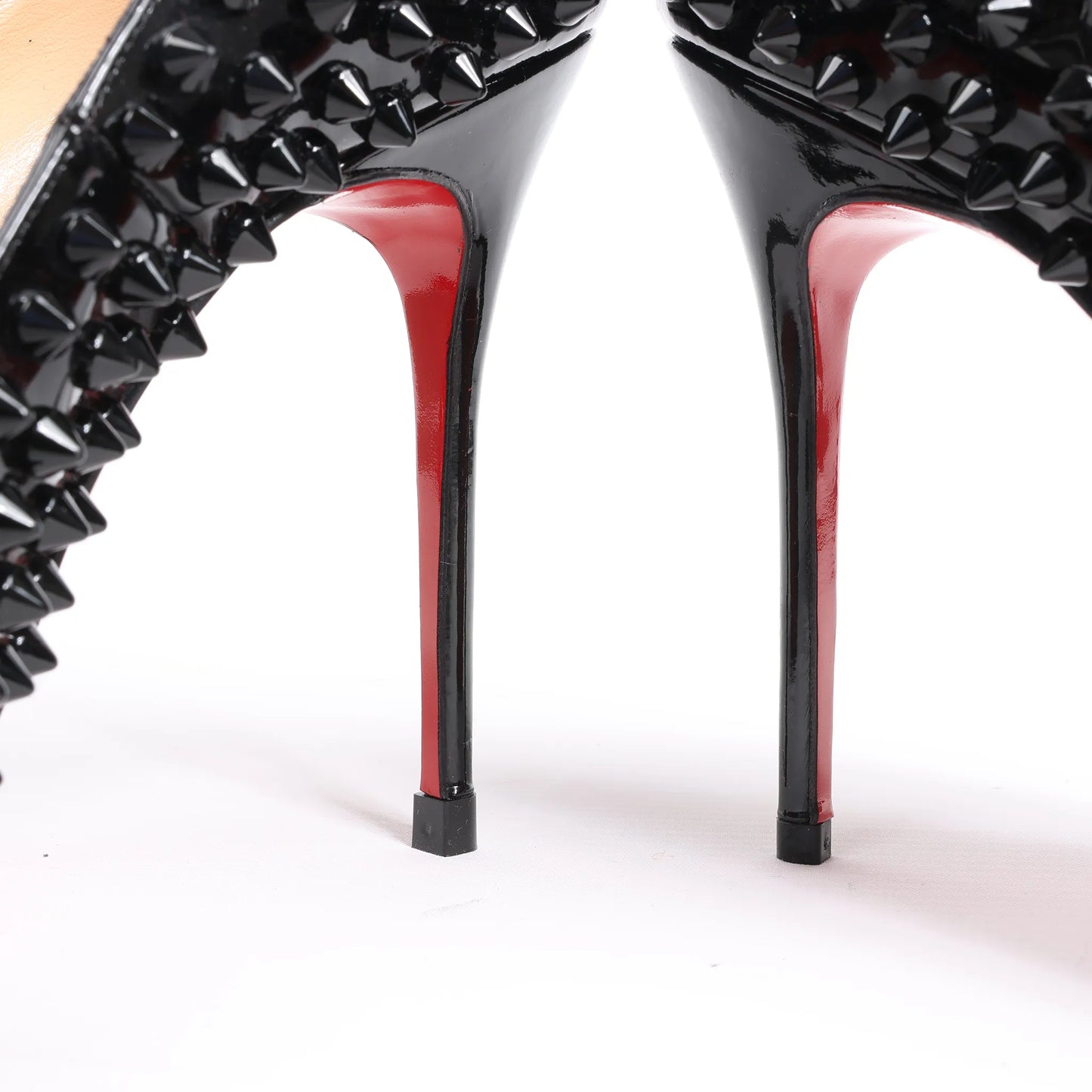 Christian Louboutin Spike Studs Patent Leather Pumps in Black, Size 38 EU