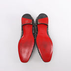 Christian Louboutin - Zapatos sin cordones de piel con tachuelas en negro, talla 42