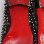 Christian Louboutin - Zapatos sin cordones de piel con tachuelas en negro, talla 42