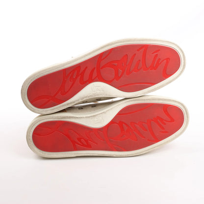 Christian Louboutin Wildleder High-Top-Sneaker in Beige, Größe 43 EU