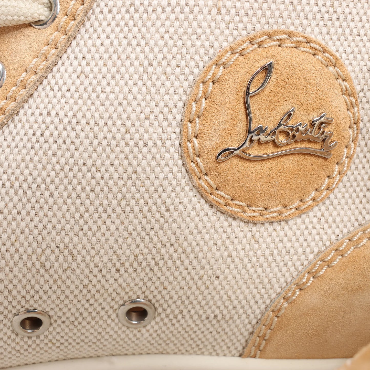 Christian Louboutin Wildleder High-Top-Sneaker in Beige, Größe 43 EU