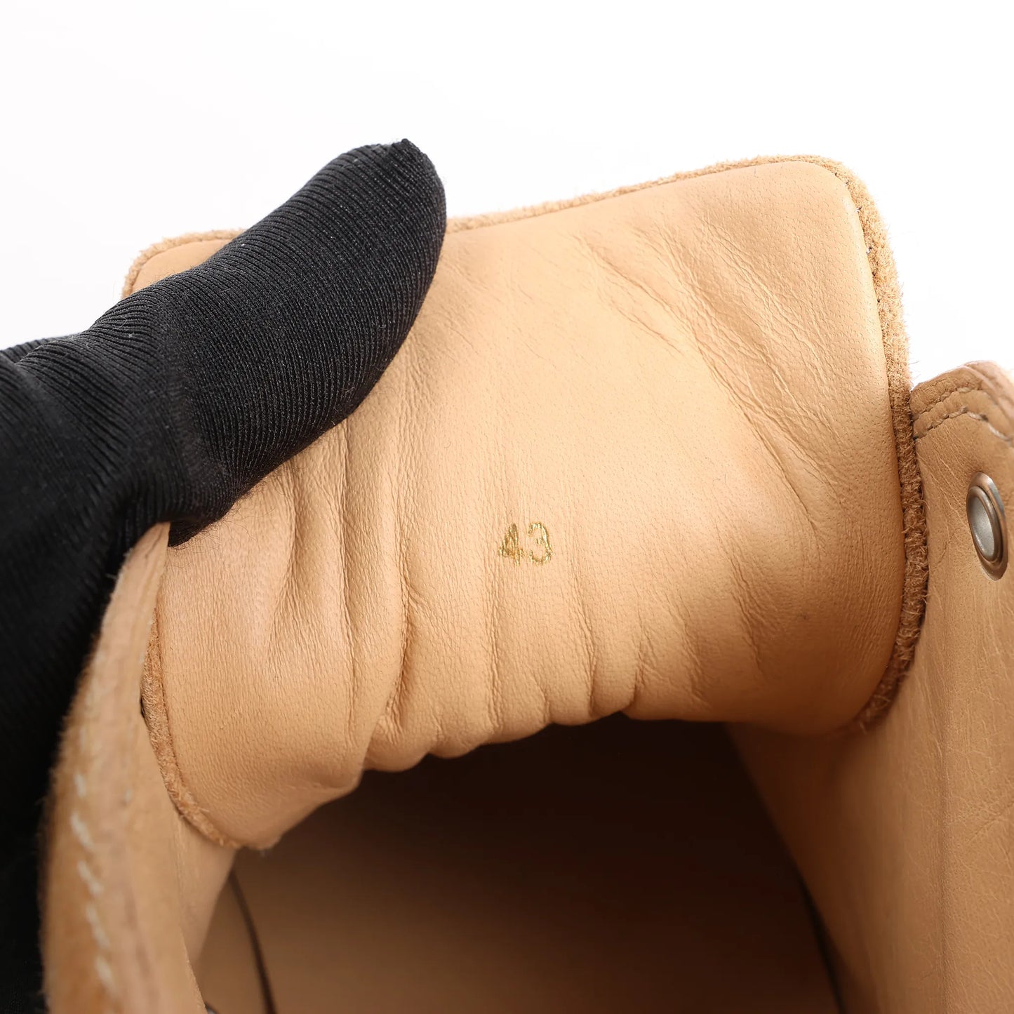 Christian Louboutin Wildleder High-Top-Sneaker in Beige, Größe 43 EU