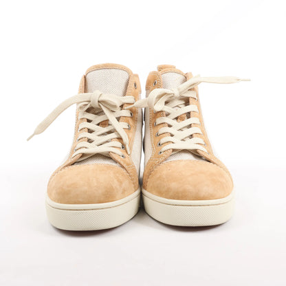 Christian Louboutin Wildleder High-Top-Sneaker in Beige, Größe 43 EU