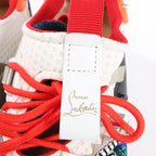 Christian Louboutin Red Runner Leather Sneakers in Multicolor, Size 42 EU