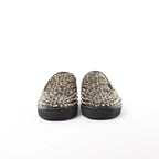 Christian Louboutin Roller Boat Spike Studs Patent Leather Slip-on in Brown x Green, Size 42 EU