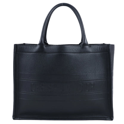 Christian Dior – Book Tote-Handtasche aus schwarzem Leder
