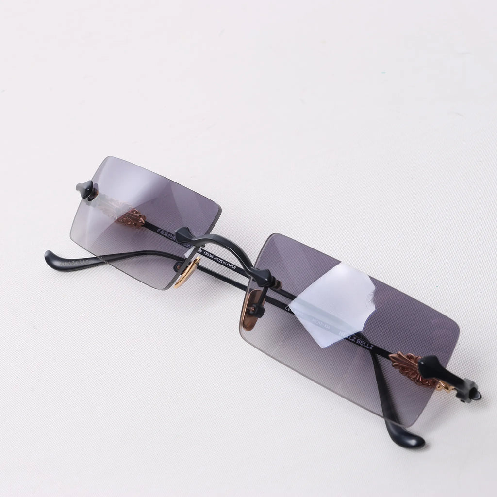 Chrome Hearts HELLZ BELLZ Gold Plated Sunglasses in Gray
