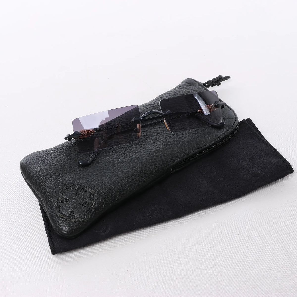 Chrome Hearts HELLZ BELLZ Gold Plated Sunglasses in Gray