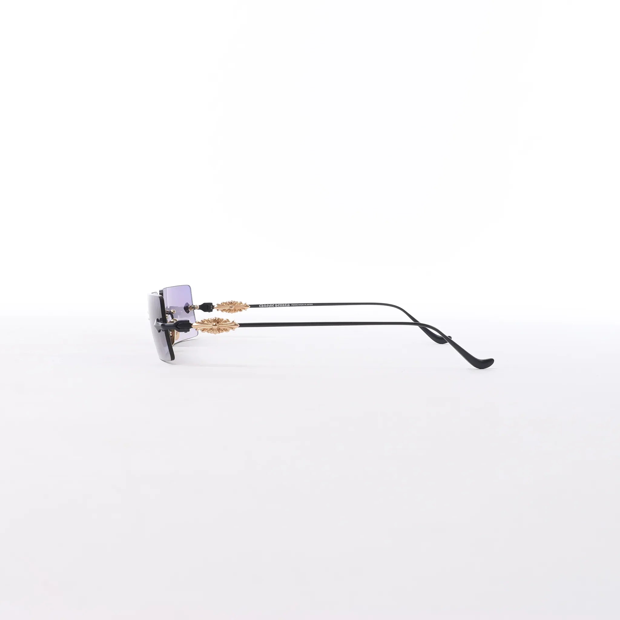 Chrome Hearts HELLZ BELLZ Gold Plated Sunglasses in Gray