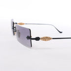 Chrome Hearts HELLZ BELLZ Gold Plated Sunglasses in Gray