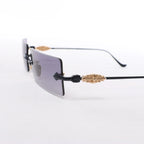 Chrome Hearts HELLZ BELLZ Gold Plated Sunglasses in Gray