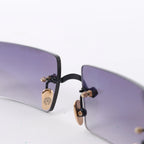 Chrome Hearts HELLZ BELLZ Gold Plated Sunglasses in Gray