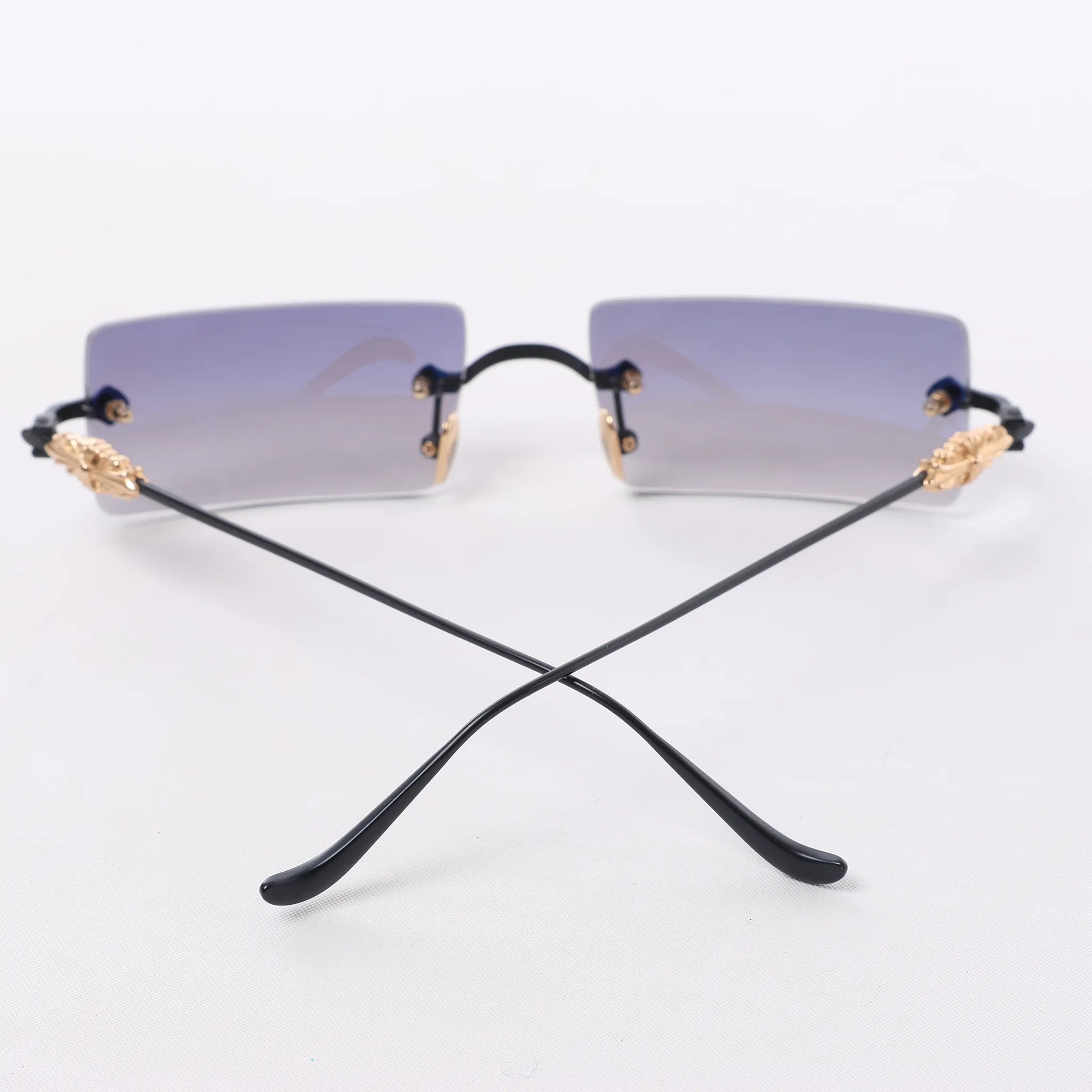 Chrome Hearts HELLZ BELLZ Gold Plated Sunglasses in Gray