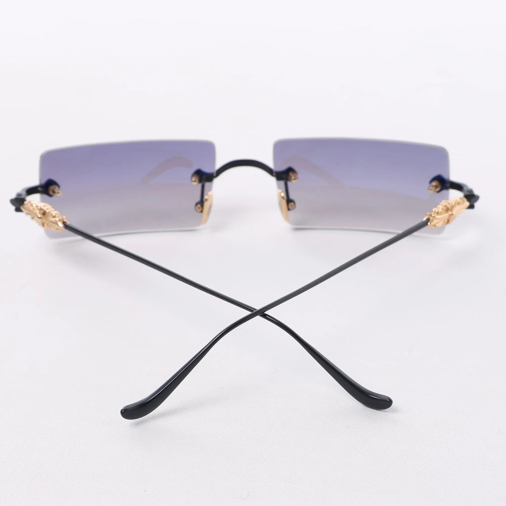 Chrome Hearts HELLZ BELLZ Gold Plated Sunglasses in Gray