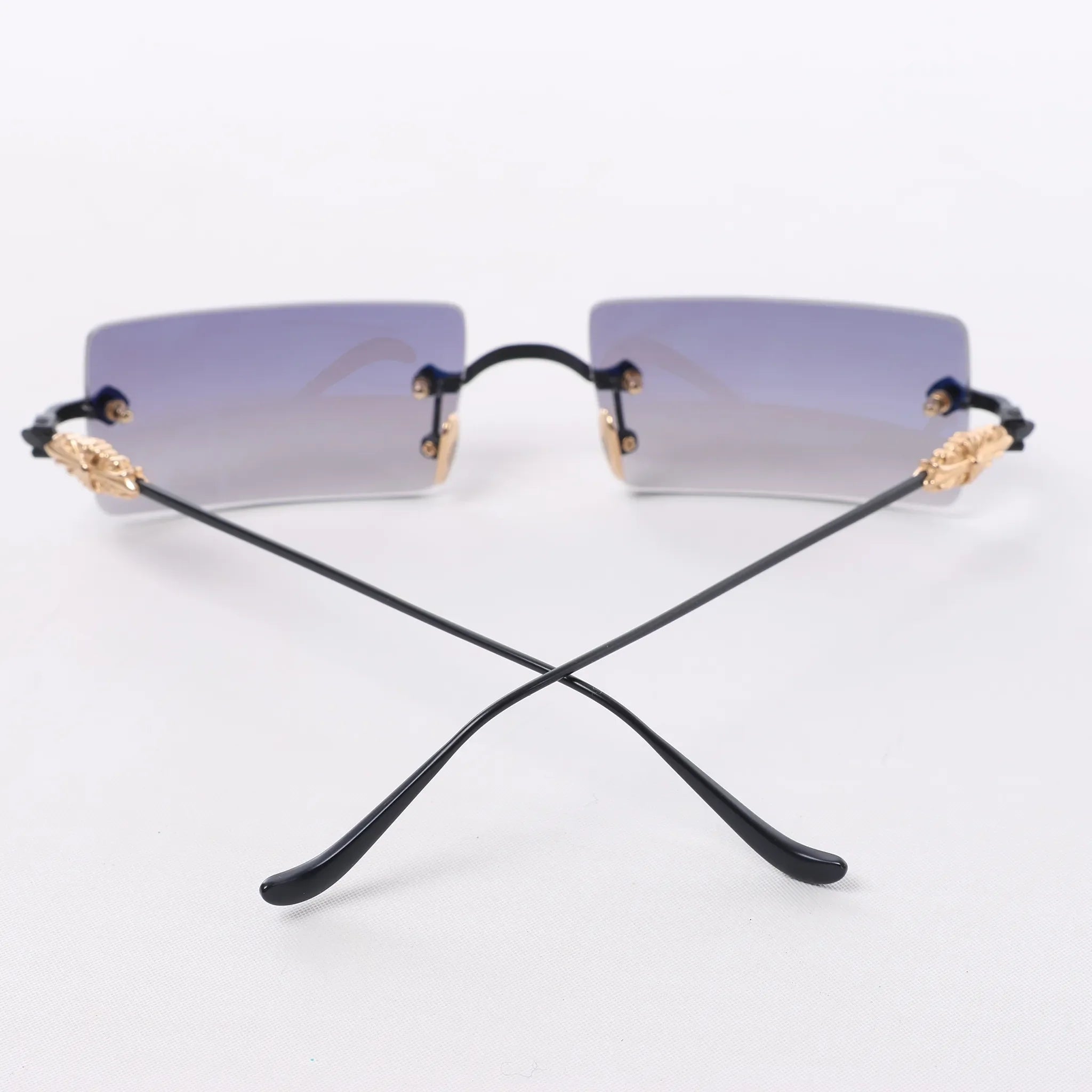 Chrome Hearts HELLZ BELLZ Gold Plated Sunglasses in Gray