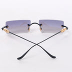 Chrome Hearts HELLZ BELLZ Gold Plated Sunglasses in Gray