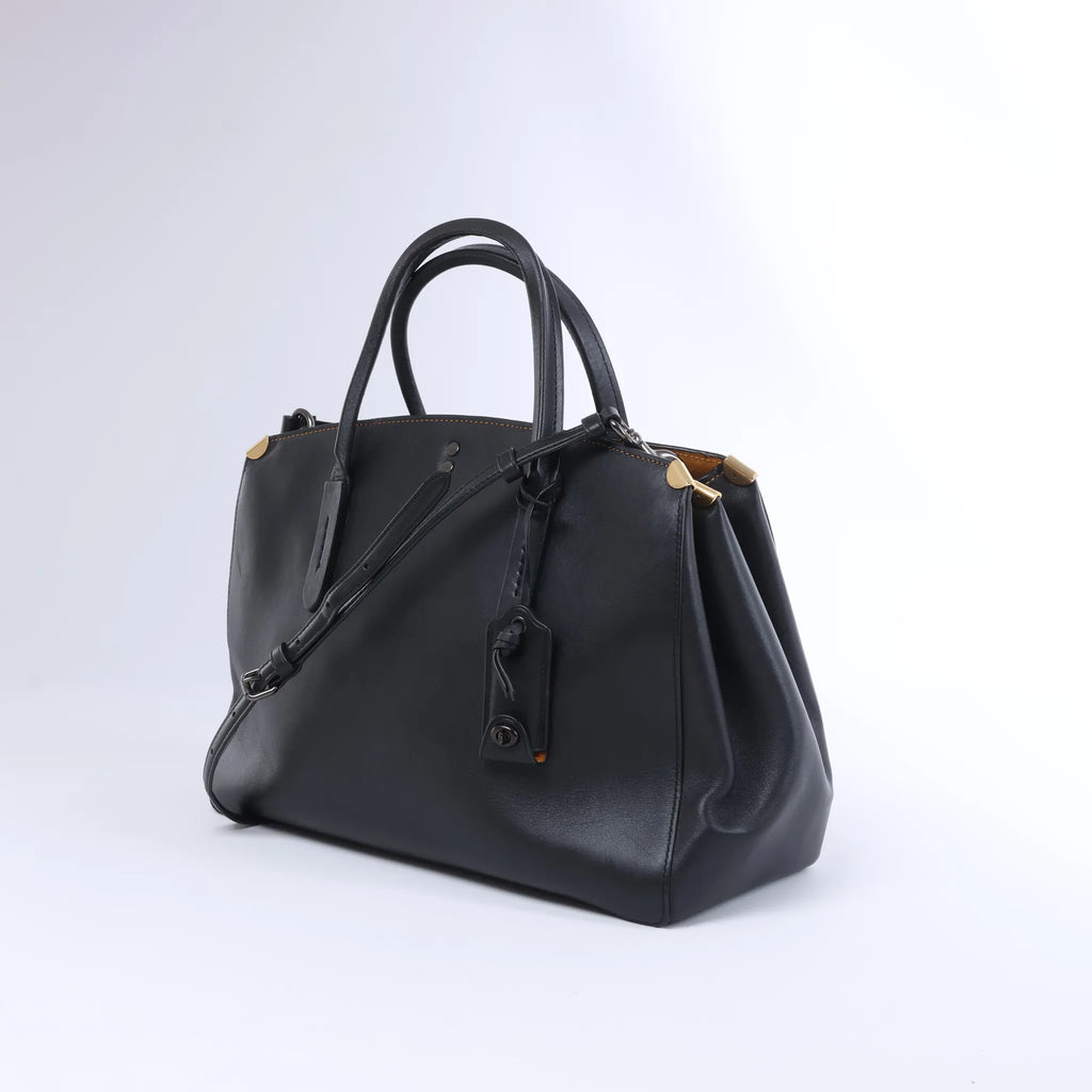 Coach 1941 Cooper Carryall Leather 2Way Handbag in Black