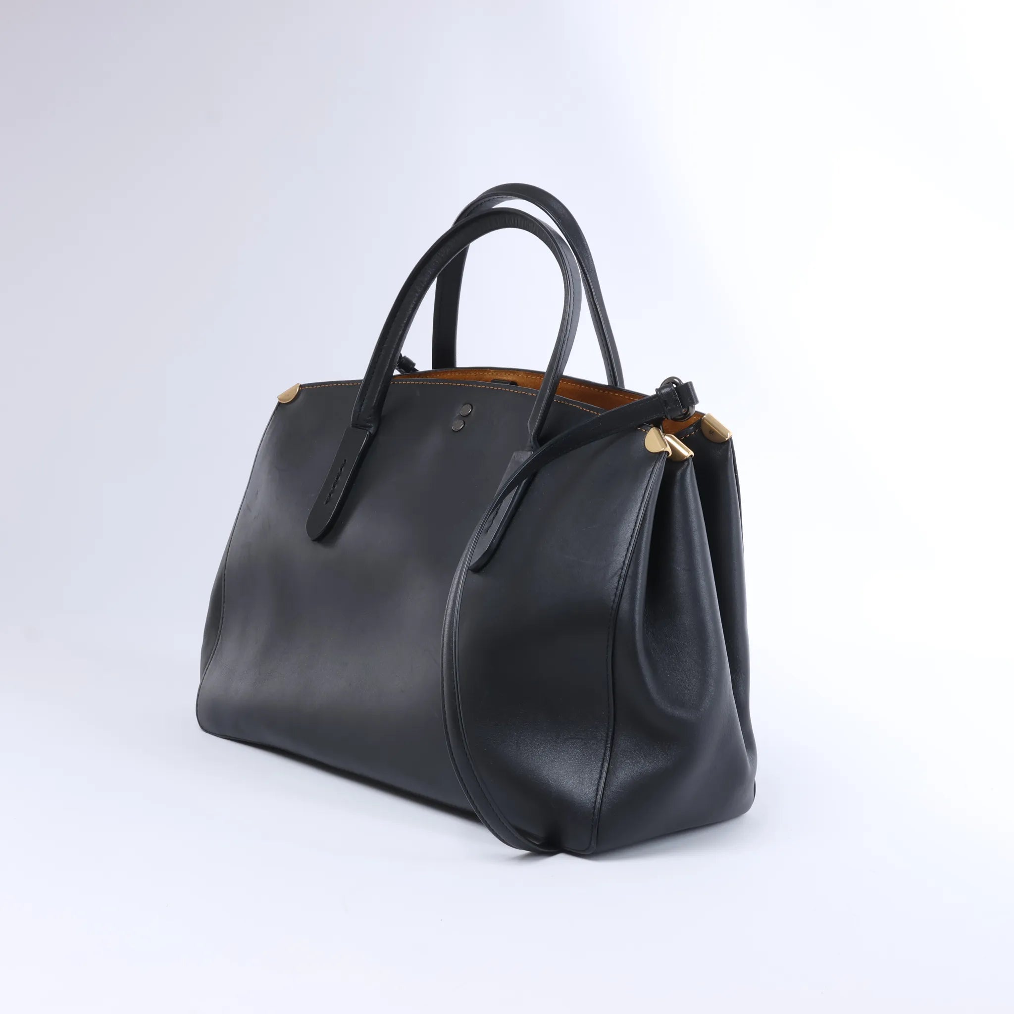 Coach 1941 Cooper Carryall Leather 2Way Handbag in Black