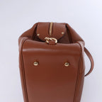 Coach Lane Satchel Leather 2Way Handbag in Brown