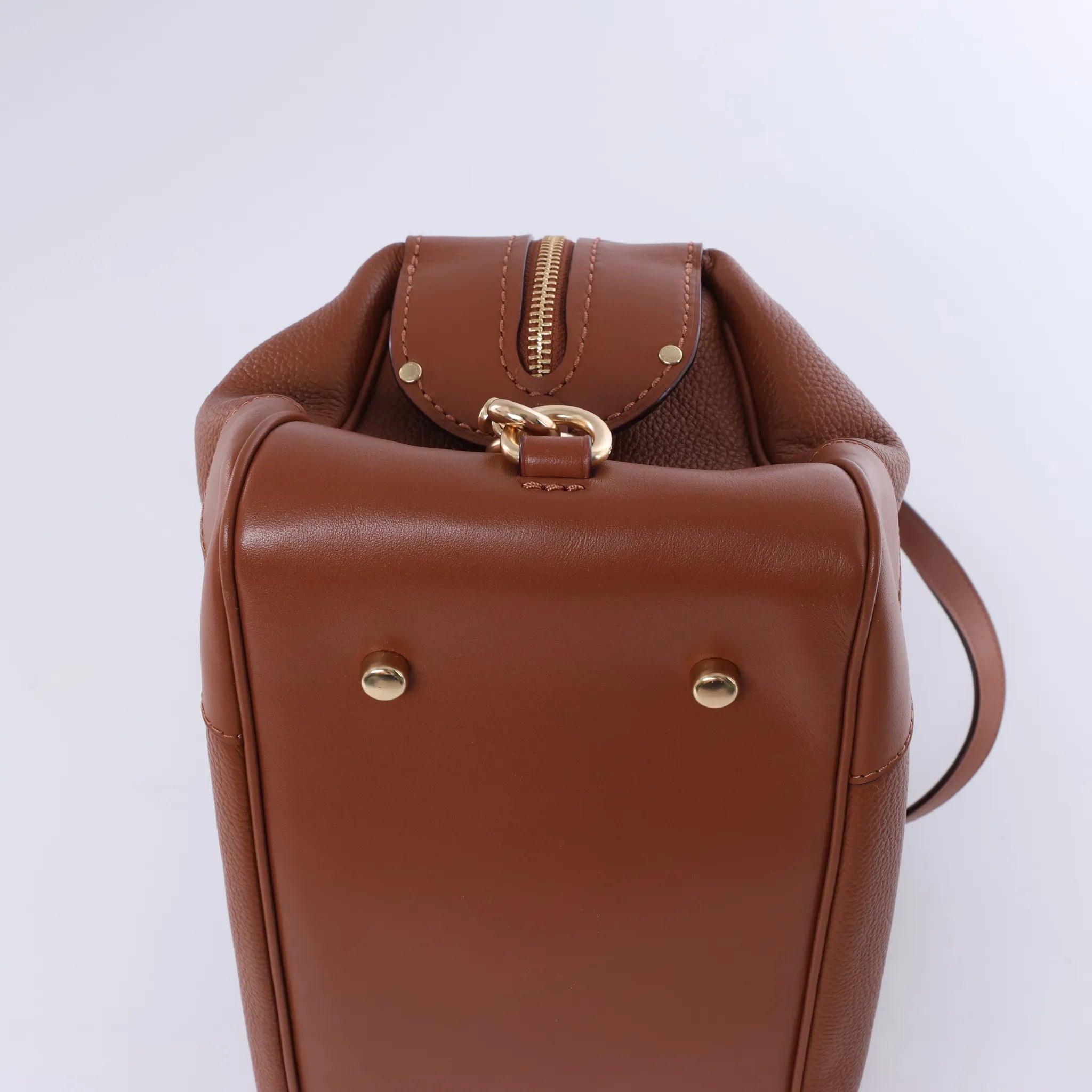 Coach Lane Satchel Leather 2Way Handbag in Brown