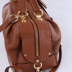 Coach Lane Satchel Leather 2Way Handbag in Brown