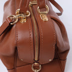 Coach Lane Satchel Leather 2Way Handbag in Brown